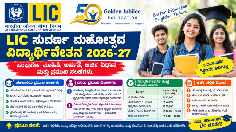LIC Golden Jubilee Scholarship 2026-27