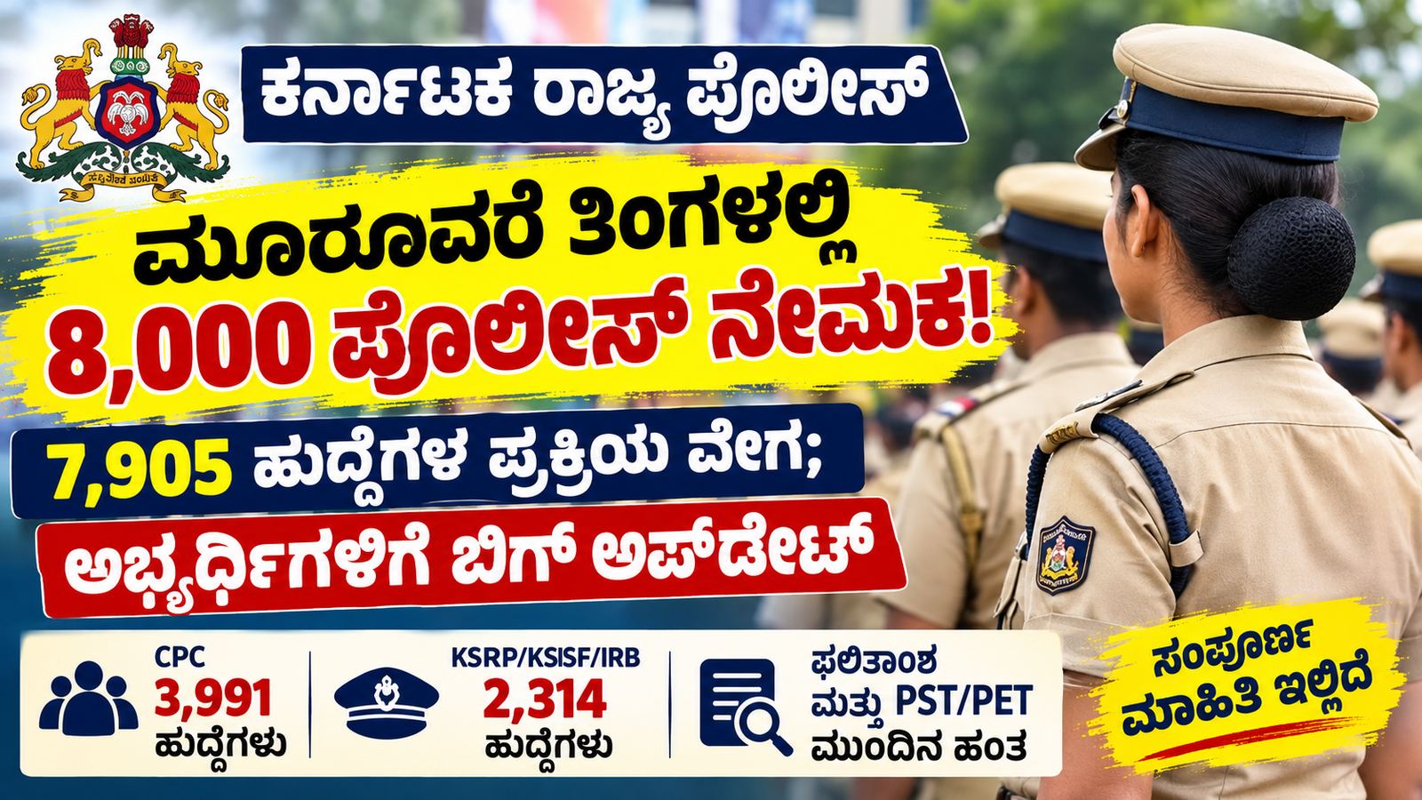 ಕರ್ನಾಟಕ ಪೊಲೀಸ್ ನೇಮಕಾತಿ 2026