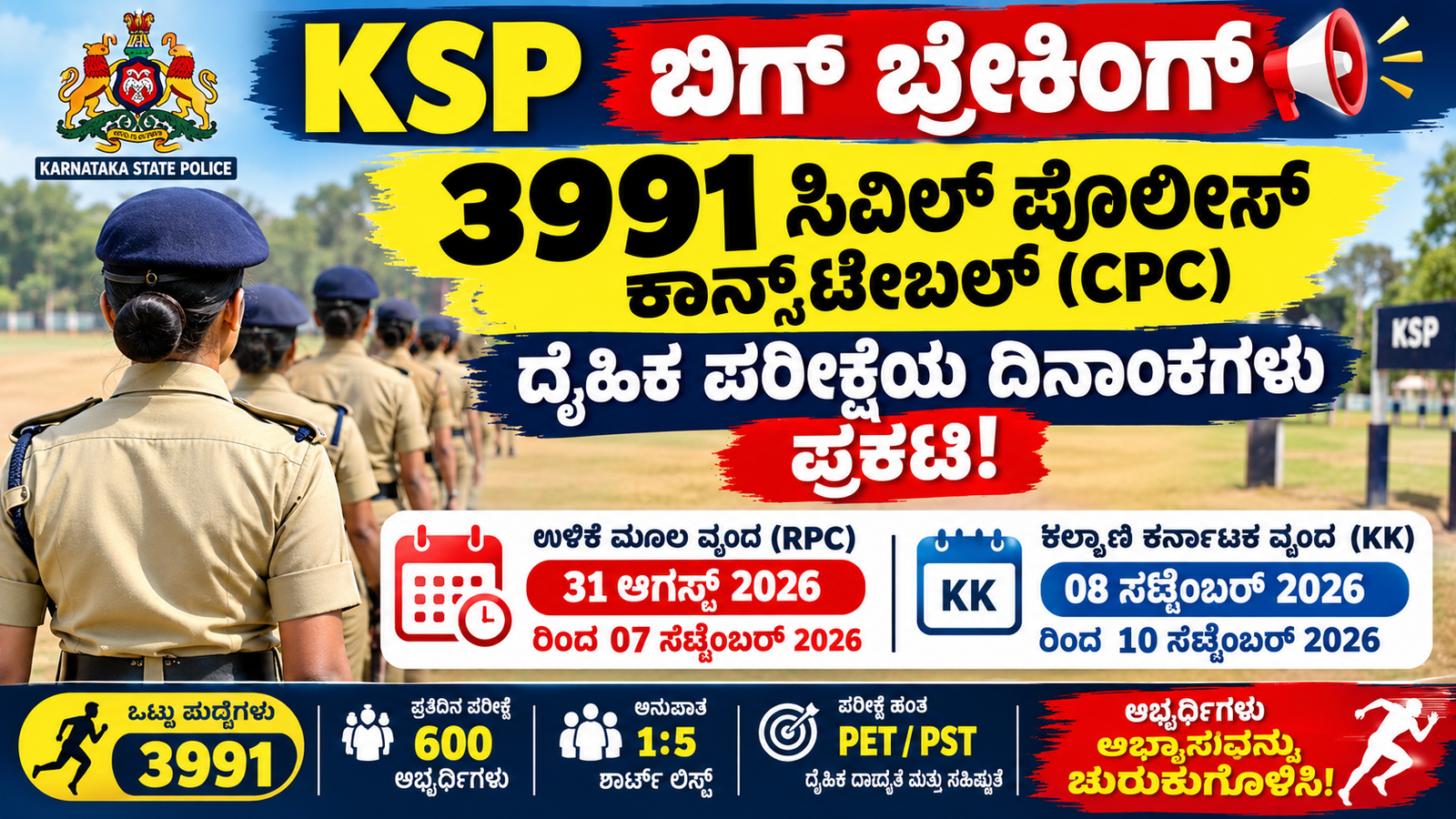 KSP ಪೊಲೀಸ್ ನೇಮಕಾತಿ 2026
